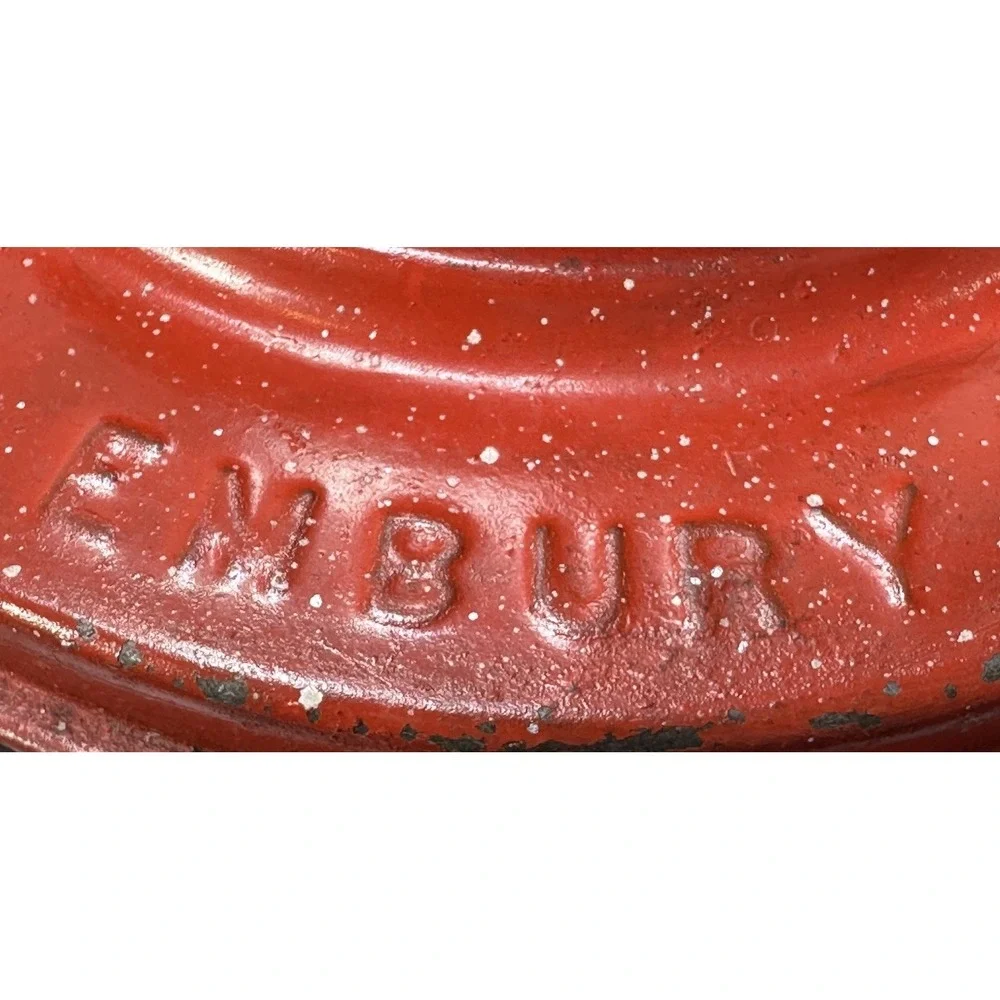 Rare 1930's Embury Mfg Co Warsaw NY USA Red Metal Magnifying Glass Top Lantern